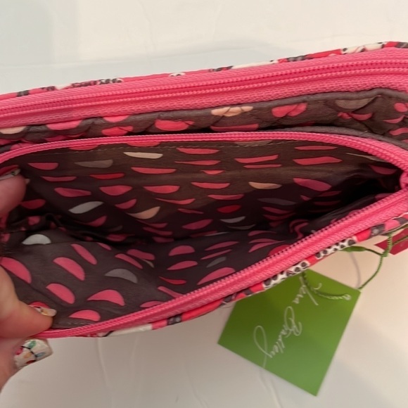 Vera Bradley Double zip Cosmetic Bag in Blush Pink Design new with tags - Picture 6 of 13